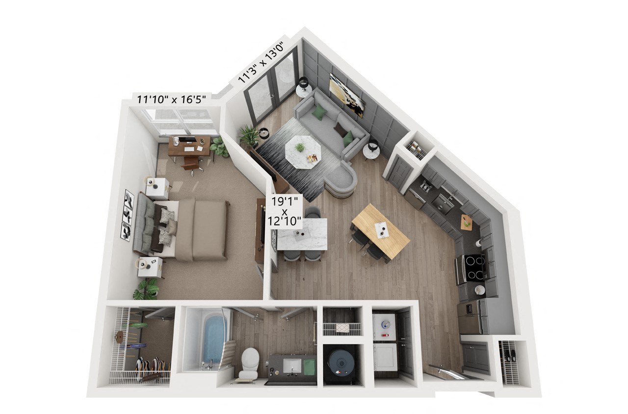 Belmont (1.1P) floor plan